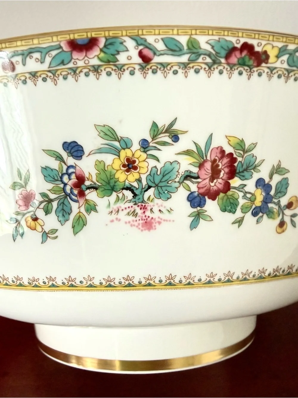 Coalport Ming Rose Bone China Bowl Made in England Vintage Floral Gold Trim